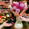 100pcs Clear Flower Water Bags for Bouquets,with 20pcs Flower Hydration Cotton Sturdy Bouquet Water Retaining Bag 11.8x11.8 Inch,for Flower Arrangement Fresh Cut Flower Bouquets Wrapping Paper Rose view 2