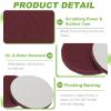 YELARXI Power Scrub Pads, Scrubbing Pads 800 Grits Scouring Discs - Fitting for (Home Kitchen Cleaning - Drill Attachment - Scrubber Replacement) 8 Pcs & 4 Inch & Dark Red view 3