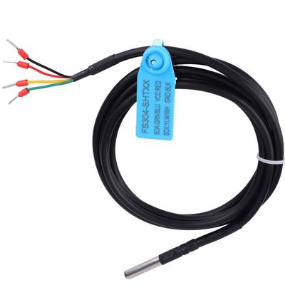 Temperature Sensor Probe 59in IP67 Stainless Steel Digital Temperature & Humidity Sensor Probe for Computer Room HVAC (SHT35)