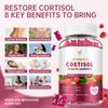 (2 Pack) Cortisol Gummies,Cortisol Reducer for Women,with rhodiola rosea,l-theanine,Phosphatidylserine,magnesium ashwagandha - Emotional support, adrenal balance, sleep, raspberry flavor, 120 Count view 2
