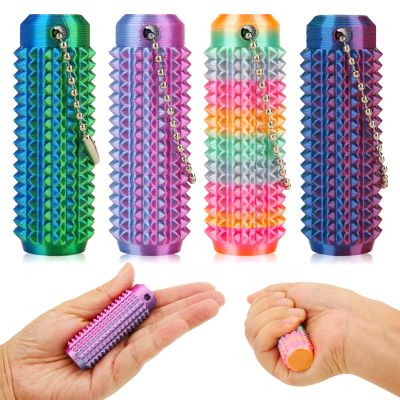 4 Pack Little Ouchies Pain Fidget, Pain Stim Fidget Toys for Adults and Teens 3D Printed Stim Sensory Toys for Birthday Stocking Stuffers Gifts Goodie Bag Stress Relief Keychain