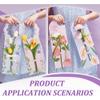 AHANDMAKER 10 Pcs 5 Styles Handheld Flower Wrapping Box Floral Packaging Paper Gift Single Rose Bouquet Portable Box Decor for Teacher's Day Valentine's Day Wedding Graduation Birthday Party Gift view 3
