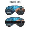 Coral Reef Print Soft Eye Mask Comfortable Sleep with Adjustable, Elastic Nighttime Shade for Travel, Meditation view 2