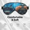 Coral Reef Print Soft Eye Mask Comfortable Sleep with Adjustable, Elastic Nighttime Shade for Travel, Meditation view 3