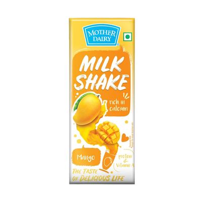 Mother Dairy Mango Milkshake, 180ml Carton, 12 Pack