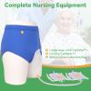 Urine Collection Bag,Wearable Urine Bag for Man,Portable Silicone Urine Drainage Device,with 500ml*2 Collection Device,Reusable,Non-Detachable Triangle Style,Blue M view 2