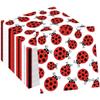 100pcs Ladybug Paper Napkins Fancy Cute Ladybug Lunch Dinner Tableware Disposable Paper Napkin Set Party Decorations view 1