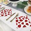 100pcs Ladybug Paper Napkins Fancy Cute Ladybug Lunch Dinner Tableware Disposable Paper Napkin Set Party Decorations view 3
