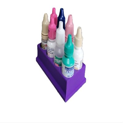 Znet3D Eye Drop Bottles Organizer & Storage 8-Slot Holder (Purple)