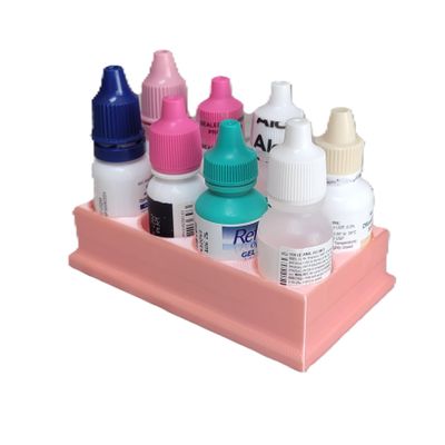 Znet3D Eye Drop Bottles Organizer & Storage 8-Slot Holder (Pink)