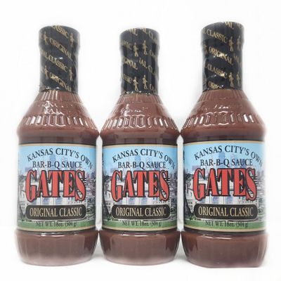 3 Pack of Kansas Citys Own Gates Barbecue Sauce 18oz Bottles (Original Classic)