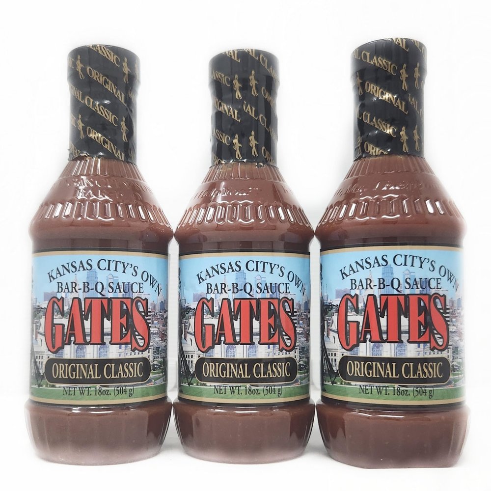 3 Pack of Kansas Citys Own Gates Barbecue Sauce 18oz Bottles (Original Classic)