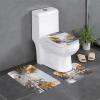 Anti-Slip Floor Mat Set of 3 MSRHIUEF Autumn Street Stamp U-Shaped Toilet Floor Mat, Tightly Attached, Absorbent & Durable, Thick & Comfortable view 1