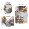 Anti-Slip Floor Mat Set of 3 MSRHIUEF Autumn Street Stamp U-Shaped Toilet Floor Mat, Tightly Attached, Absorbent & Durable, Thick & Comfortable view 3