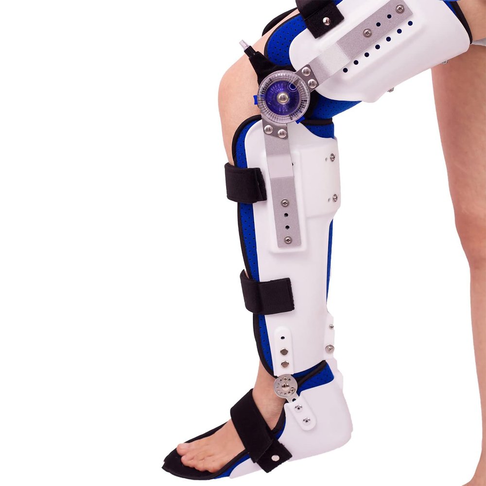 Knee Brace, Hip Knee Ankle Foot Orthosis, Adjustable Knee Ankle Foot Orthosis Brace, Knee Ankle Foot Orthosis Brace Fixed Stiff Thigh Knee Joint Ankle Foot Spport and Ankle Fixator