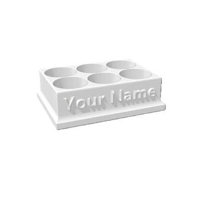 Znet3D Eye Drop Bottles Organizer & Storage 6-Slot Holder - Customize Your own Business Name - Lots of Color Options