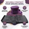 SUNGOOYUE Music Bowl Bag Singing Bowl Bag, Singing with Liner Portable Crystal Storage Bags, Cases & Covers (10in Pure Purple) view 4