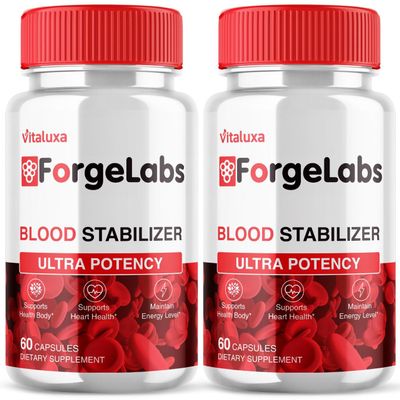 (2 Pack) Forge Labs Blood Stabilizer - ForgeLabs Capsules Blood Support Supplement Advanced Balance Formula, Blood Stabilizer Pills Max High Strength Potent Pressure Blend Health Circulation (120 Ct)