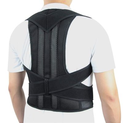 Fully Adjustable Back Brace Posture Corrector for Women Men,Breathable Full Back Support Belt for Waist(Black 4XL)