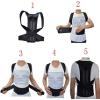 XS-5XL Posture Corrector Full Back Support Belt Adjustable Back Brace Shoulder Straightener Spinal Suppor(Black 5XL) view 3
