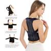 XS-5XL Posture Corrector Full Back Support Belt Adjustable Back Brace Shoulder Straightener Spinal Suppor(Black 5XL) view 4