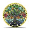 10 Year Radiant Tree Sobriety Coin Stained Glass Light NA Medallion Spiritual Token for Recovery & Clean Time Empowering NA AA Chips Gift for Men & Women view 1