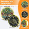 10 Year Radiant Tree Sobriety Coin Stained Glass Light NA Medallion Spiritual Token for Recovery & Clean Time Empowering NA AA Chips Gift for Men & Women view 3