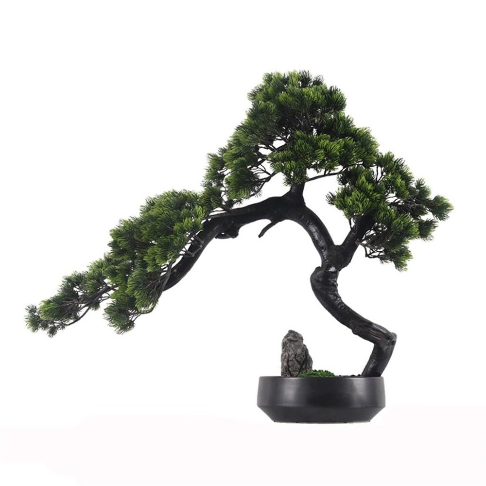 AFPSDLFJDLS Chinese Welcome Pine Bonsai Green Plant Living Room Hotel Home Entrance Decoration and Decorations