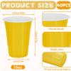 Whaline 60 Pcs Colored Plastic Cups 16 Oz Black Red Yellow Plastic Cups Cartoon Monster Disposable Cup for Birthday Baby Shower Party Supplies view 2