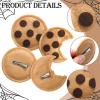 Suncalla 8 Pcs Chocolate Chip Felt Cookies Decor 2.5 Inch Chest Clip Cookies Costume Accessories for Halloween Events Party Supplies Decorations Holiday Gifts view 3