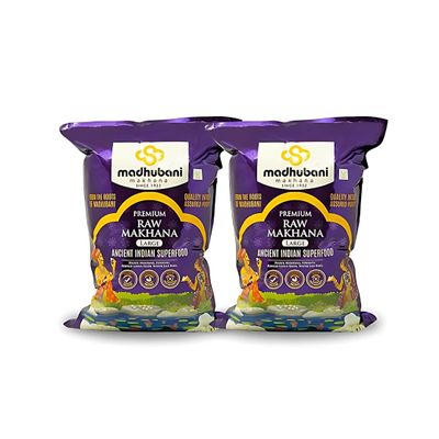 Madhubani Makhana Raw Phool Makhana | Premium Grade Fox Nuts (Lotus Seeds) for Cooking & Snacking | Natural & Fresh Makhana for Healthy Lifestyle | Makhana in Fresh (250 Grams (Pack of 2))