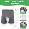 GRLEAYIE Wearable Urinal for Men,Protable Male Urine Collection Bag, Urinary Drainage Bag System,Elderly Urinal with Urine Bags(500 ML*2) for Bedridden Patients, Detachable Flat-cornered Style,Gray S view 4