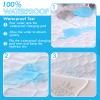 Tohetsuzp Twin Size Bed Pads - 34"X36" Washable Waterproof Mattress Protector Underpads, Reusable Tuckable Incontinence Bed Pads for Adults Kids with 21" Wings view 3