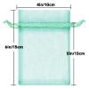 joycraft 50Pcs Aqua Blue Organza Bags - 4x6 In Jewelry Drawstring Mesh Pouch, Sheer Holiday Gift Bags for DIY Craft, Christmas Gift, Jewelry Packaging, Wedding Favor view 2