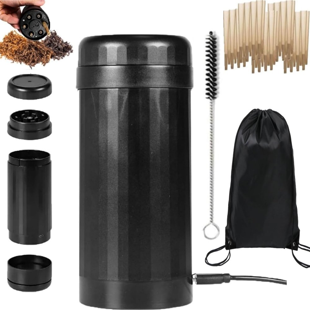 2 in1 Roller Grinder, Portable Swift Roll Cylinder Grinder Machine, Pro Roller Electric Grinder and Cone Filler, Say Goodbye to Hassle of Rolling by Hand. Cone Grinders (1 Set)