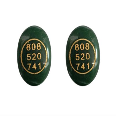 Green Jade Zibu Coin Attract Money Luck Cash Flow Wealth Catcher Crystal Oval Protective Feng Shui Stone Money Magnet Good Willpower Grounding (Set of 2 Green Zibu Coin)