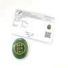 Green Jade Zibu Coin Attract Money Luck Cash Flow Wealth Catcher Crystal Oval Protective Feng Shui Stone Money Magnet Good Willpower Grounding (Set of 2 Green Zibu Coin) view 3