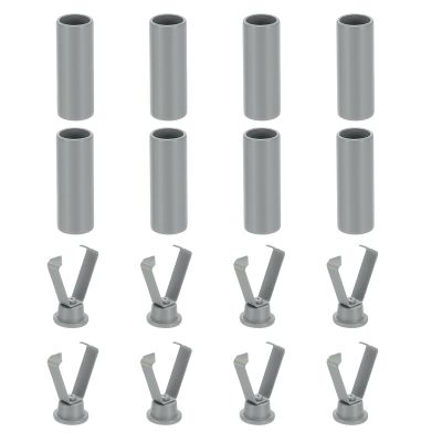 YELARXI Shoelace Tips, 0.79 Inch Fit for Metal Shoe Lace Tips End Caps for Sneaker Repair Replacement Shoelace Cord DIY Repairing Running Sports - (8 Pack, Light Gray)