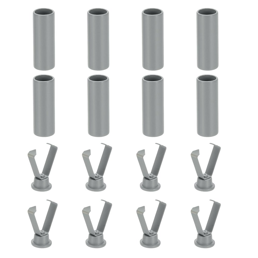 YELARXI Shoelace Tips, 0.79 Inch Fit for Metal Shoe Lace Tips End Caps for Sneaker Repair Replacement Shoelace Cord DIY Repairing Running Sports - (8 Pack, Light Gray)