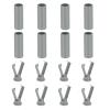 YELARXI Shoelace Tips, 0.79 Inch Fit for Metal Shoe Lace Tips End Caps for Sneaker Repair Replacement Shoelace Cord DIY Repairing Running Sports - (8 Pack, Light Gray) view 1