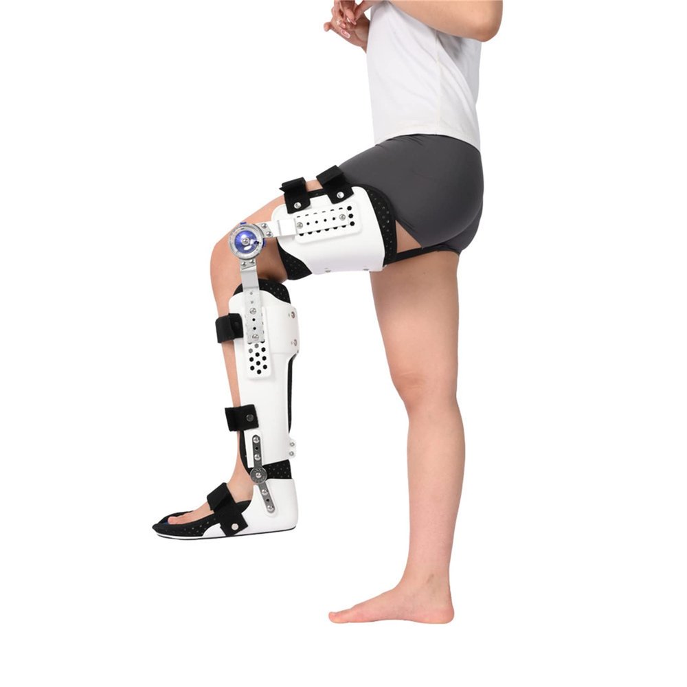 Folding Knee Foot Support Brace, Hip Knee Ankle Foot Orthosis, Adjustable Orthotic Immobiliser Protection After Knee Support, Knee Ankle Foot Immobilizer