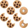 Suncalla 8 Pcs Chocolate Chip Felt Cookies Decor 2.5 Inch Brooches Chest Clip Cookies Costume Accessories for Halloween Events Party Supplies Decorations Holiday Gifts view 1