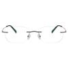 Eyekepper Titanium Rimless Reading Glasses Frameless Rectangle Oval Readers Women Men Gunmetal +3.00 view 1