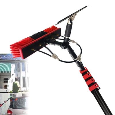 Window Cleaning Equipment, Solar Panel Cleaning kit Window Cleaning kit, extendable Window Cleaning Pole, Water Fed Telescopic Brush Squeegee Water/Hose Fed Pole ing Brus