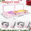AceOrbit 21x6x2in 4 Letter Gigi Gifts for Grandma Christmas Gift Box, Cardboard Letter Shaped Flower Boxes with Lid Fillable Word Boxes, Christmas Mother's Day Gift Decorative for Chocolate view 2