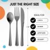 Party Solids Silver Plastic Silverware 80 Pcs Silver Cutlery Set view 2