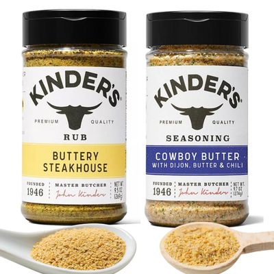 (2 pack) Kinders Buttery Steakhouse & Cowboy Butter Seasoning Set,9.5 oz - Gourmet Grilling and All-Purpose Rubs for Steak, Chicken & Fish