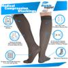 ABSOLUTE SUPPORT Made in USA Women Travel Sheer Compression Socks 20-30 mmHg Support for Flights, Swelling & Circulation Stockings, Black, Large view 3