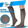 ABSOLUTE SUPPORT Made in USA Women Travel Sheer Compression Socks 20-30 mmHg Support for Flights, Swelling & Circulation Stockings, Black, Large view 4
