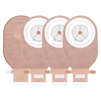 Brkiyom 20 PCS Colostomy Bags, Ostomy Supplies for Ileostomy Stoma Care, One Piece Ostomy Bags with Hook and Loop Closure, Skin-Friendly Material, 15mm-65mm Cut to Fit